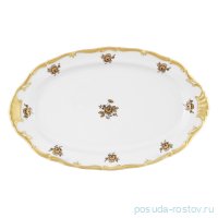 Блюдо 25 см овальное &quot;Корона /Золотая роза&quot; / 212731