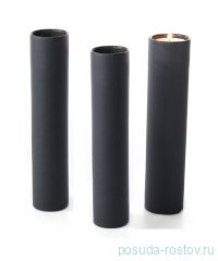 Подсвечник 3 шт (20,5, 22,5, 24 см) серый &quot;PORCELAIN CANDLES&quot; / 163453