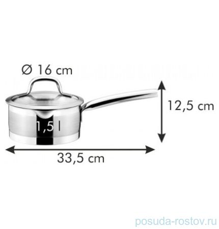 Ковш 16 см с крышкой для сцеживания 1,5 л &quot;Tescoma /PRESIDENT&quot; / 151846