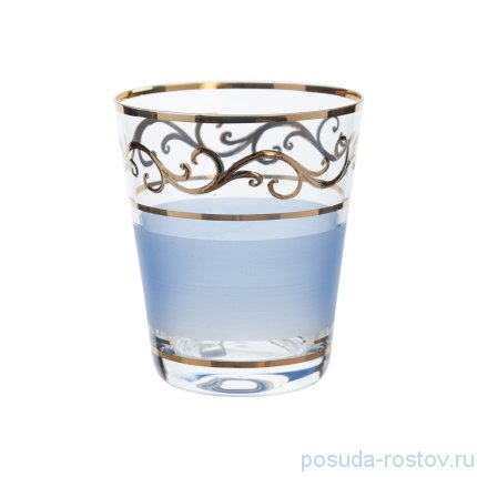 Стаканы для воды 6 шт матово-голубые &quot;Золотая повитель&quot; / 169661