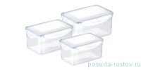 Набор контейнеров 3 шт (900 мл, 1,6 л, 2,4 л) глубокие прямоугольные &quot;FRESHBOX&quot;  / 247536