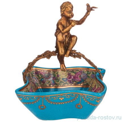 Конфетница 14,5 х 14,5 х 17 см с ручкой  / 270535