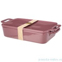 Блюдо для запекания 35 х 17 х 7,5 см с крышкой 1,5 л &quot;Fusion /Брусничный&quot; / 272469
