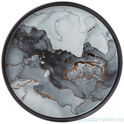 Тарелка 20,5 см чёрная 1 шт &quot;moon art&quot; / 273472