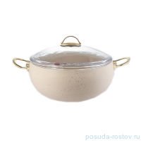 Кастрюля 28 х 11,5 см с антипригарным гранитным покрытием 6,6 л слоновая кость &quot;KEOPS SETS&quot; / 150097