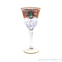 Бокалы для белого вина 220 мл 6 шт &quot;Timon /Адажио /Окошки ассорти /золото&quot; / 146658