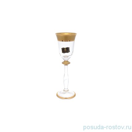 Рюмки 60 мл 6 шт &quot;Анжела /Матовая полоса /золото&quot; AS Crystal  / 230884