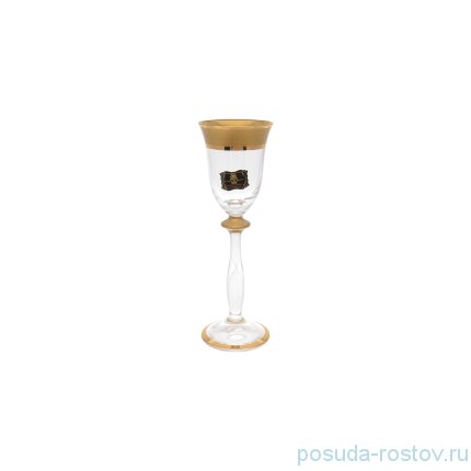 Рюмки 60 мл 6 шт &quot;Анжела /Матовая полоса /золото&quot; AS Crystal  / 230884
