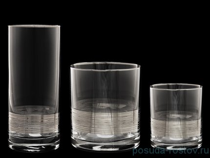 Стаканы для воды 300 мл 6 шт &quot;Гольф /Платиновый фриз&quot; / 018144