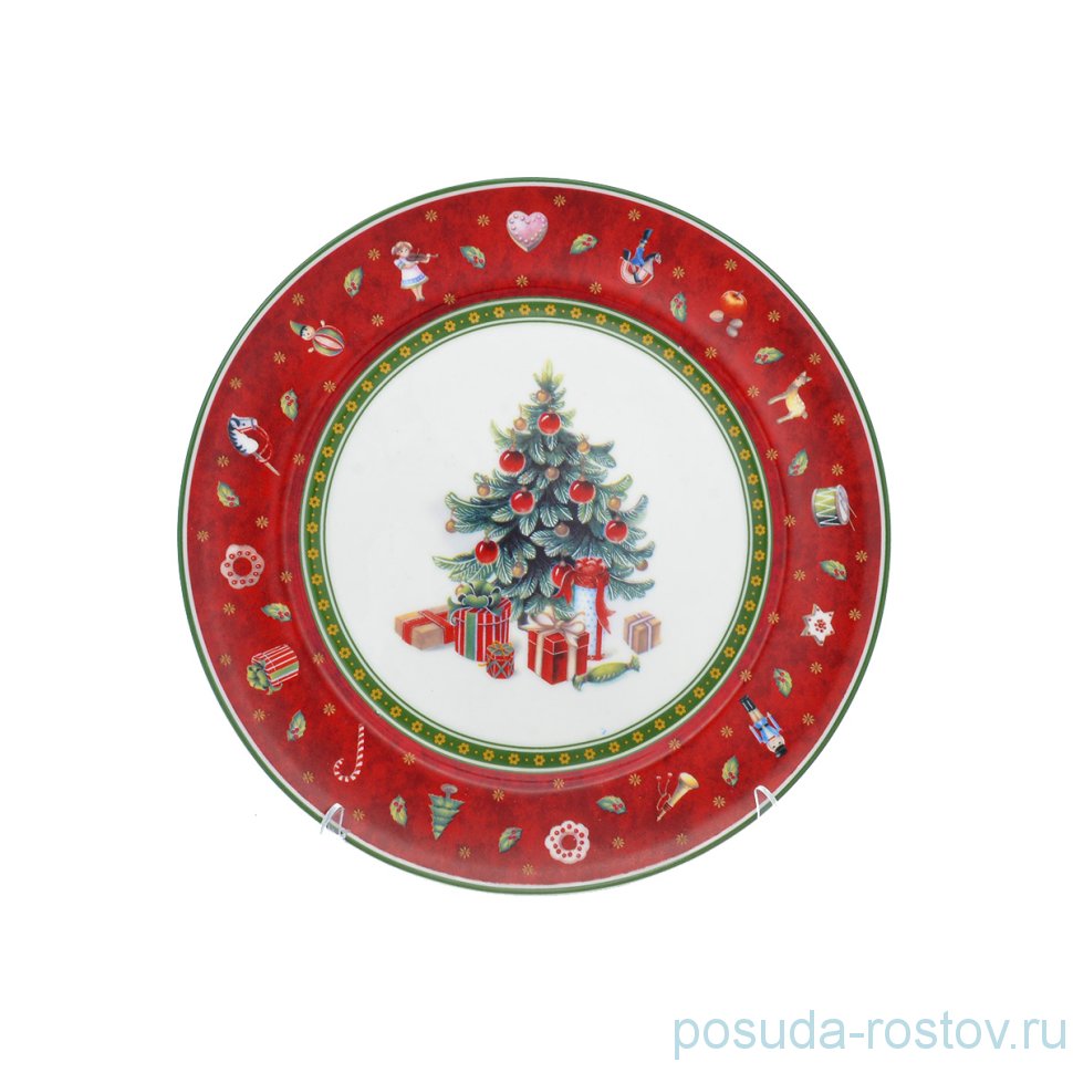 Тарелка 21 см "Christmas world /Bordo" / 230103