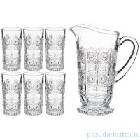 Набор для воды 7 предметов (кувшин 1,4 л + 6 стаканов по 400 мл) &quot;MUZA CRYSTAL&quot;  / 213368