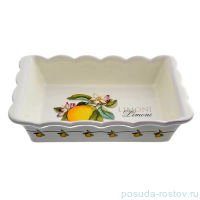 Блюдо для запекания 25,5 х 15 см прямоугольное &quot;Artigianato ceramico /Лимоны&quot; / 060065