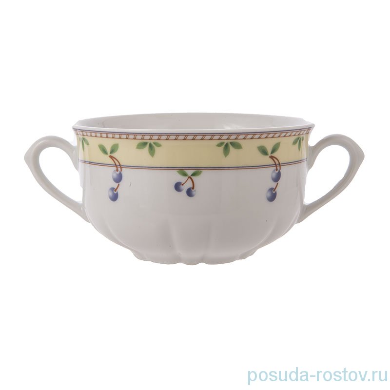 Бульонница 365 мл 1 шт с ручками "Роза /Синие вишни" / 199581