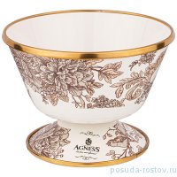 Конфетница 14 см н/н эмалированная 400 мл &quot;agness /винтаж /королевский сад&quot; / 254459