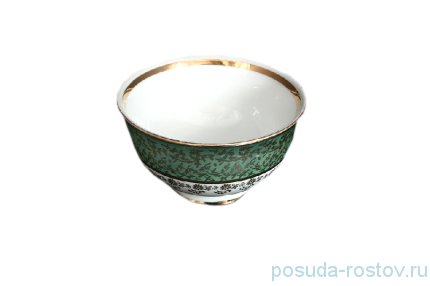 Пиала 10,5 см н/н &quot;Фредерика /Зелёная с золотыми листиками&quot; / 134896