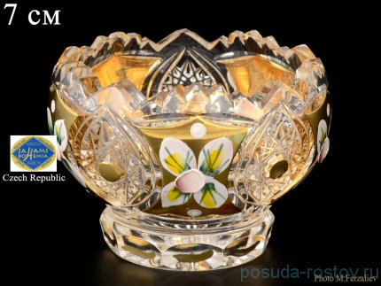 Ваза для конфет 7 см &quot;Хрусталь с золотом&quot; / 043944