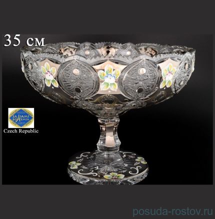 Ваза для фруктов 35 см н/н  &quot;Хрусталь с платиной&quot; / 065238