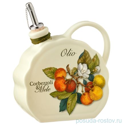 Графин 550 мл с крышкой для масла 18 см &quot;Artigianato ceramico /Груша&quot; / 149415