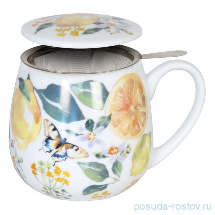 Кружка 400 мл с крышкой и ситечком &quot;Victoria Lowe - Fruity Tea - Lemon&quot; / 378360