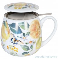 Кружка 400 мл с крышкой и ситечком &quot;Victoria Lowe - Fruity Tea - Lemon&quot; / 378360