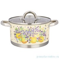 Кастрюля 20 х 11 см со стеклянной крышкой 3,5 л &quot;прованс /лимоны&quot; / 269784