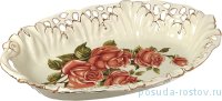Блюдо 49 х 31 х 8 см овальное перф. &quot;Корейская роза&quot; / 186431
