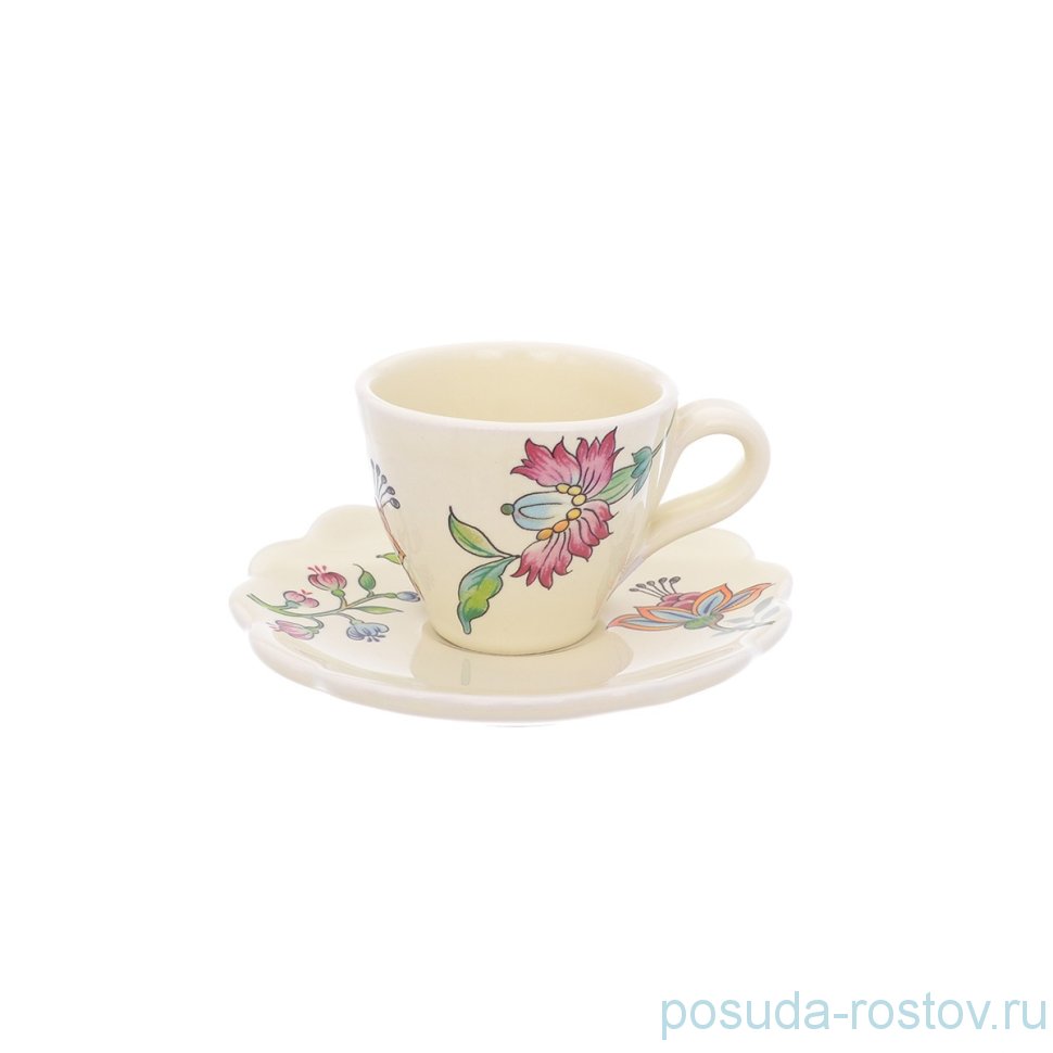 Набор кофейных пар 90 мл 6 шт "Artigianato ceramico /Прованс" / 253214