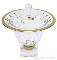 Конфетница 22,5 см н/н с крышкой &quot;Flame /Матовое золото&quot; AS Crystal  / 328570