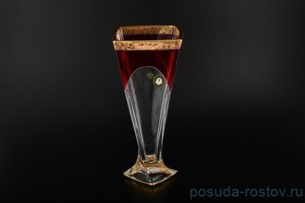 Ваза для цветов 28 см н/н &quot;Квадро /Красная с золотом&quot; / 099964