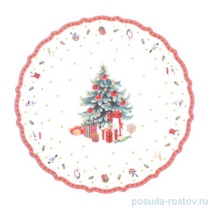 Блюдо 30 см круглое &quot;Christmas world /Toys red /Ёлка&quot; / 273728