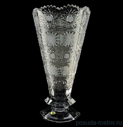 Ваза для цветов 35,5 см &quot;Хрусталь резной&quot; / 068609