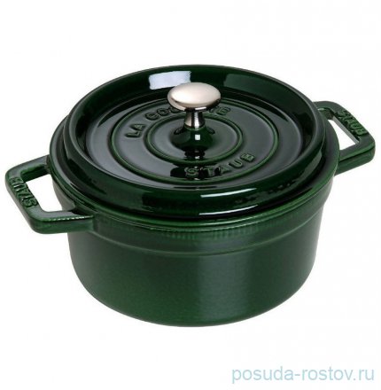 Кокот 24 см с крышкой зеленый базилик 3,8 л &quot;STAUB&quot; / 258017