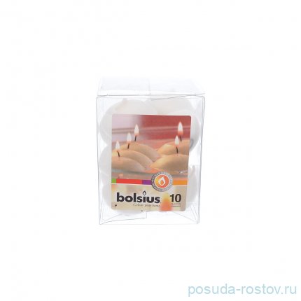 Свечи плавающие 10 шт &quot;Белые /Bolsius&quot; / 257250