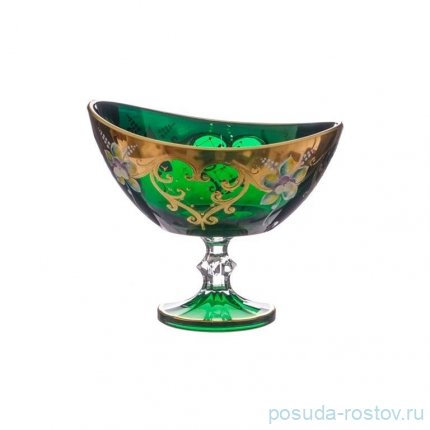 Конфетница 21 см н/н &quot;Лепка зелёная&quot; AS Crystal / 346097