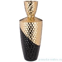 Ваза для цветов 14 х 14 х 36 см &quot;Black &amp; Gold&quot; / 230230