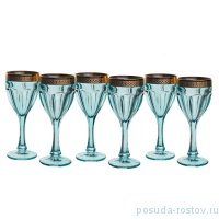 Бокалы для красного вина 290 мл 6 шт &quot;Сафари /Лагуна /Золотой узор&quot; / 167649