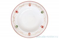 Тарелка 21,5 см глубокая &quot;Christmas Eve /Новогодние шары&quot; / 362184