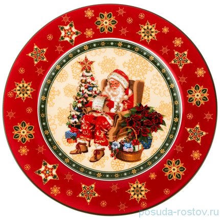 Тарелка 21 см 1 шт &quot;christmas collection /санта-клаус&quot; / 192383