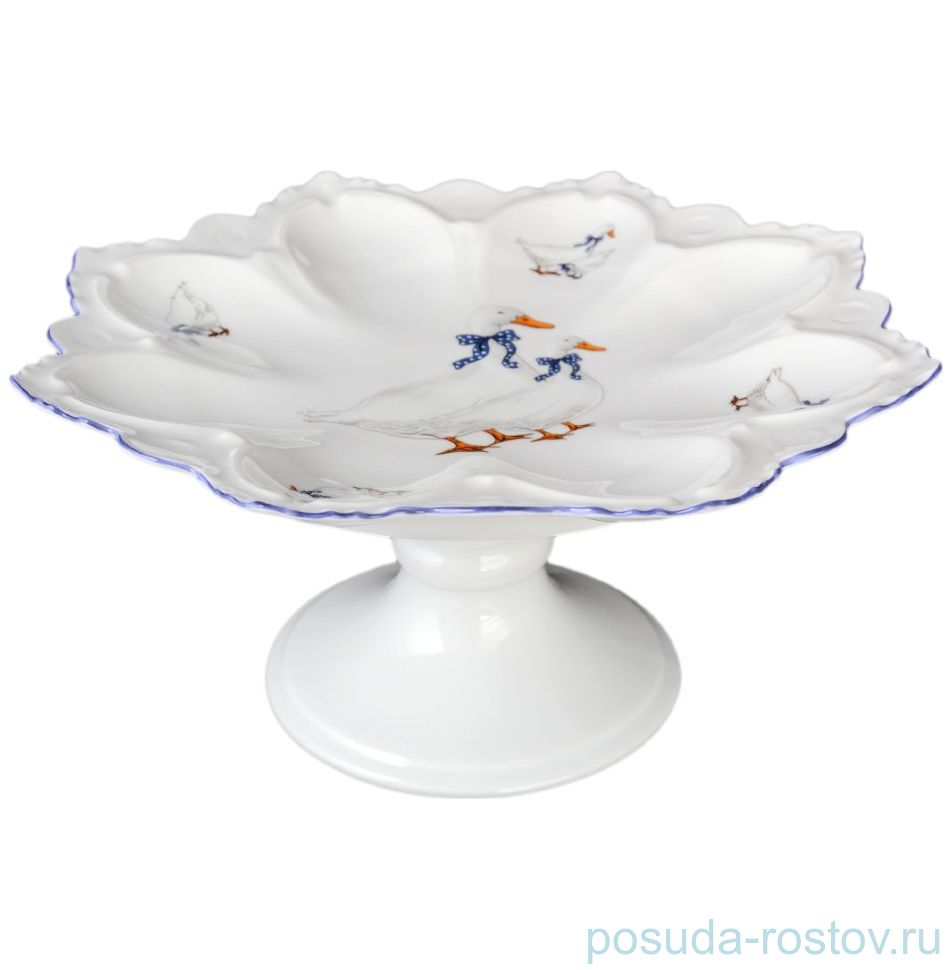 Ваза для конфет 20 см н/н "Корона /Гуси" / 042249