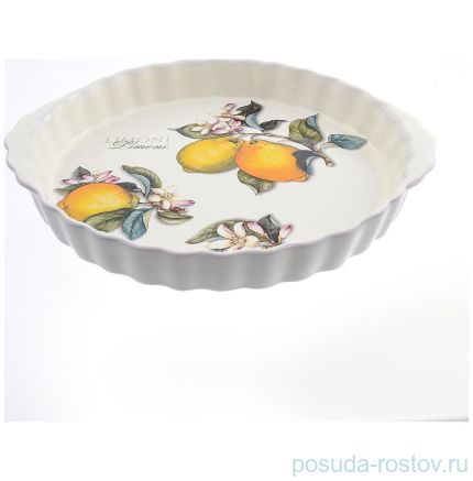 Блюдо для запекания 32 см круглое &quot;Artigianato ceramico /Лимоны&quot; / 156760