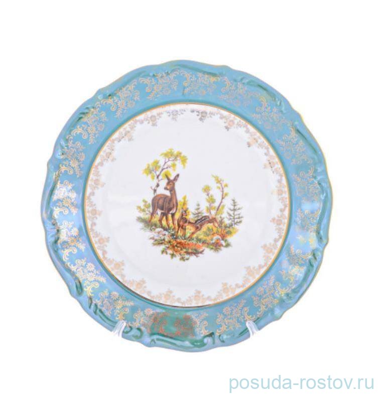 Блюдо 32 см круглое "Мария-Тереза /Охота зелёная" R-C / 272745