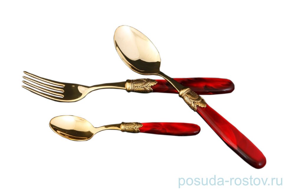 Столовые приборы 18 предметов "Ischia Antique Gold /Bordeaux Gold" / 114527