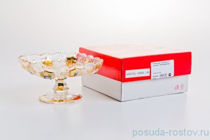 Лимонница 14,8 см квадратная &quot;Хрусталь с золотом&quot; / 043967