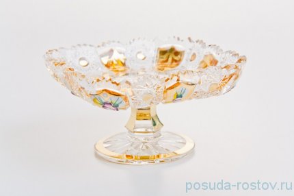 Лимонница 14,8 см квадратная &quot;Хрусталь с золотом&quot; / 043967