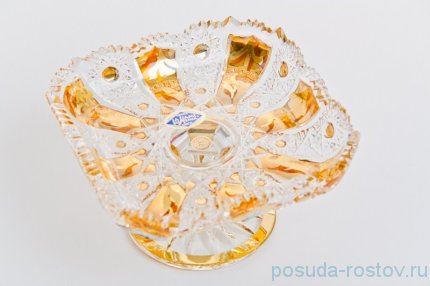 Лимонница 14,8 см квадратная &quot;Хрусталь с золотом&quot; / 043967