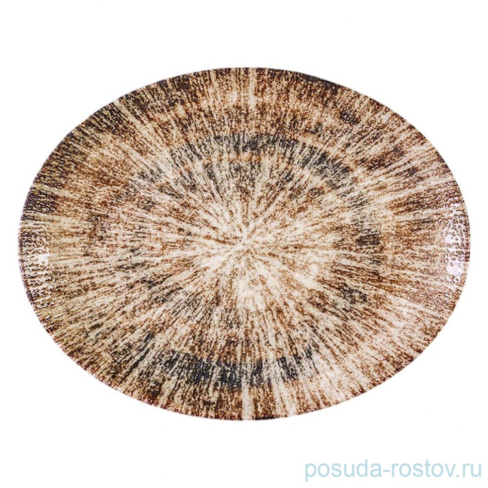 Тарелка 31 х 24 см эллипс "Radiance Brown" / 370409