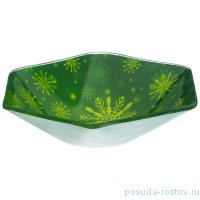 Салатник 15 см зелёный &quot;новогодний калейдоскоп /снежинки&quot; / 268448
