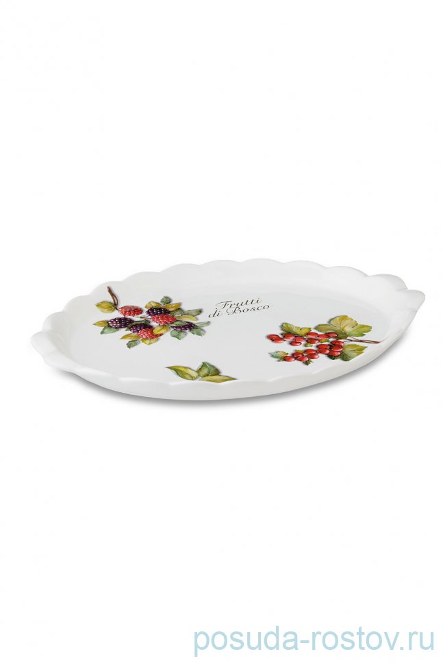 Блюдо 38 x 27 x 3 см овальное "Artigianato ceramico /Лесные ягоды" / 243563
