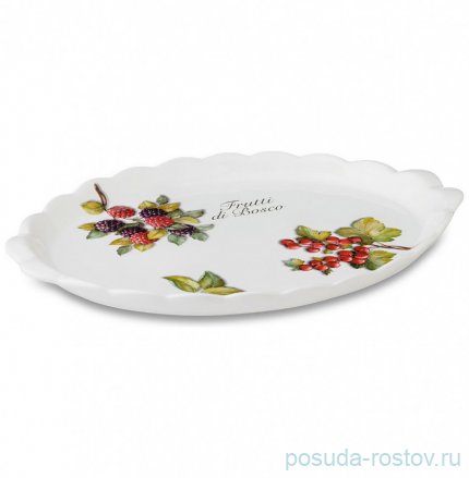 Блюдо 38 x 27 x 3 см овальное &quot;Artigianato ceramico /Лесные ягоды&quot; / 243563