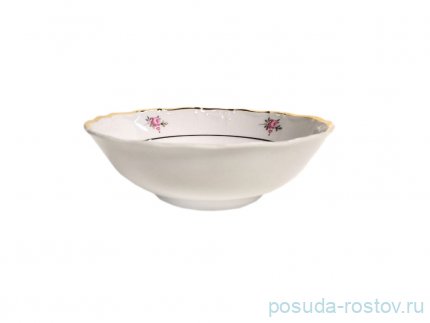 Салатник 16 см &quot;Мария-Луиза /Розовые розы /отводка золото&quot; / 282034